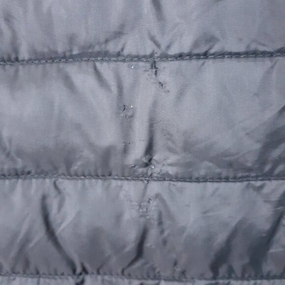 Heat Keep Womens Puffer Coat M Faux Fur Lining Black Zip Pockets CL - Picture 8 of 8